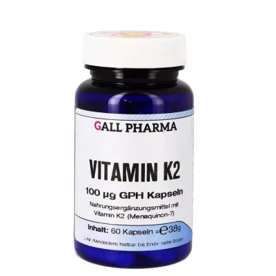 K2 vitamīns 100 ug GPH kapsulas, 60 gab K2 vitamīns 100 ug GPH kapsulas, 60 gab