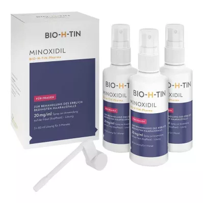 Minoksidils BIO-H-TIN-Pharma 20 mg/ml aerosols sievietēm, 3X60 ml
