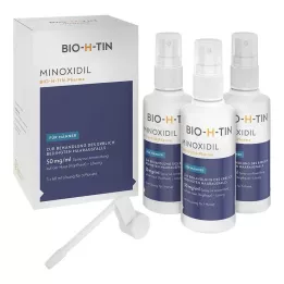 MINOXIDIL BIO-H-TIN Pharma 50 mg/ml izsmidzinātājs Lsg., 3X60 ml