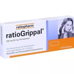 RATIOGRIPPAL 200 mg/30 mg apvalkotās tabletes, 10 gab
