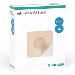 ASKINA DresSil Border Sil.Schaumst.V.6x6 cm, 10 gab