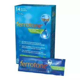 FERROTONE Dzelzs tabletes ar ābolu koncentrātu un C vitamīnu, 14X25 ml