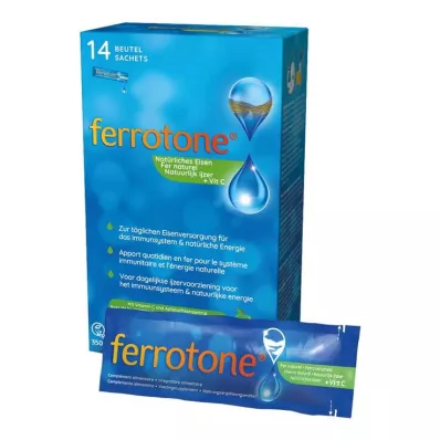 FERROTONE Dzelzs tabletes ar ābolu koncentrātu un C vitamīnu, 14X25 ml FERROTONE Dzelzs tabletes ar ābolu koncentrātu un C vitamīnu, 14X25 ml