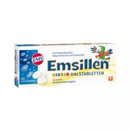 EMSILLEN Bērnu rīkles tabletes vaniļa, 20 gab