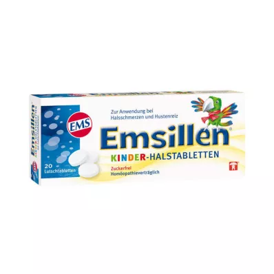 EMSILLEN Bērnu rīkles tabletes vaniļa, 20 gab EMSILLEN Bērnu rīkles tabletes vaniļa, 20 gab