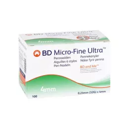 BD Micro-Fine Ultra Pen adatas 0,23x4 mm, 100 gab