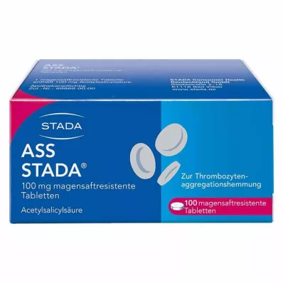 ASS STADA 100 mg zarnās apvalkotās tabletes, 100 gab