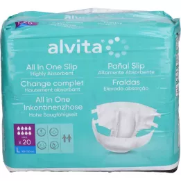 ALVITA All-in-one inkontinences bikses maxi lielas nakts, 20 gab