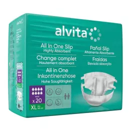 ALVITA All-in-one inkontinences bikses maxi xl nakts, 20 gab