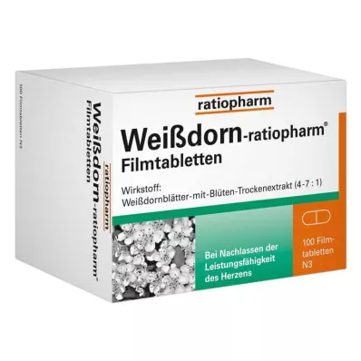 WEISSDORN-RATIOPHARM Plēves apvalkotās tabletes, 100 gab WEISSDORN-RATIOPHARM Plēves apvalkotās tabletes, 100 gab