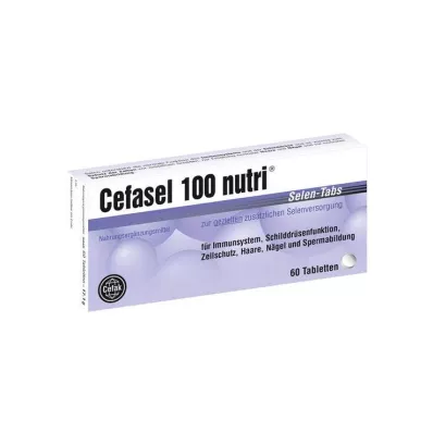 CEFASEL 100 uzturvielu selēna tabletes, 60 gab CEFASEL 100 uzturvielu selēna tabletes, 60 gab