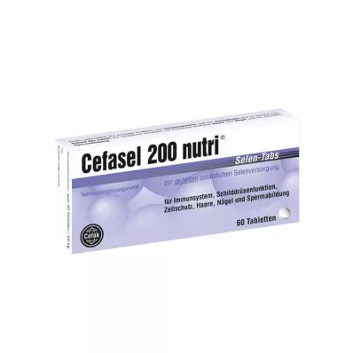 Cefasel 200 nutri selēna tabs, 60 gab Cefasel 200 nutri selēna tabs, 60 gab