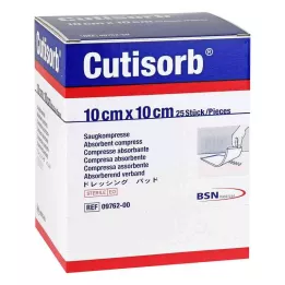 CUTISORB Sūkšanas kompreses sterilas 10x10 cm, 25 gab
