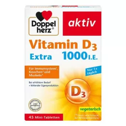 DOPPELHERZ D3 vitamīns 1000 I.U. EXTRA Tabletes, 45 gab