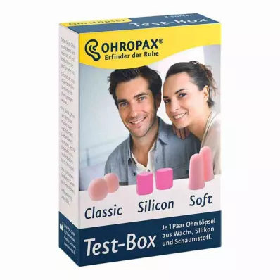 Ohropax testa kaste 3 veidu ausu aizbāžņi (3x2 gab.) Ohropax testa kaste 3 veidu ausu aizbāžņi (3x2 gab.)