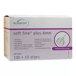 SOFT FINE plus kanules 6 mm 31 G 0,25 mm, 110 gab