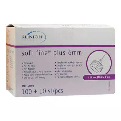 Soft Fine plus 0,25x6 mm 31G kanule Cpc, 110 gab