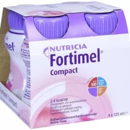 FORTIMEL Compact 2.4 Zemeņu garša, 4X125 ml