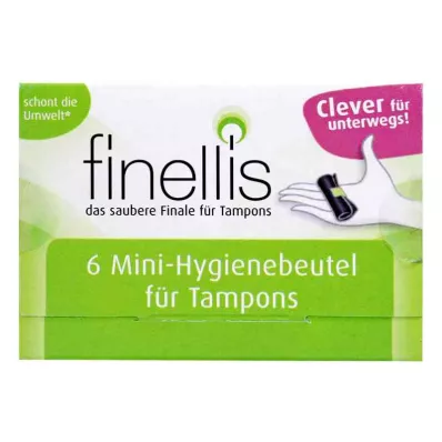 FINELLIS Mini higiēnas maisiņš tamponiem ceļojumā, 6 gab FINELLIS Mini higiēnas maisiņš tamponiem ceļojumā, 6 gab