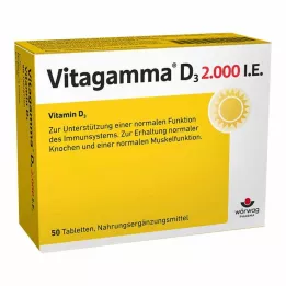 VITAGAMMA D3 2000 I.U. D3 vitamīns NEM Tabletes, 50 gab