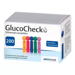 GLUCOCHECK Lancetes universālas, 200 gab