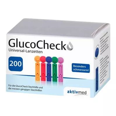 Gluco Check lancetes universālas, 200 gab Gluco Check lancetes universālas, 200 gab