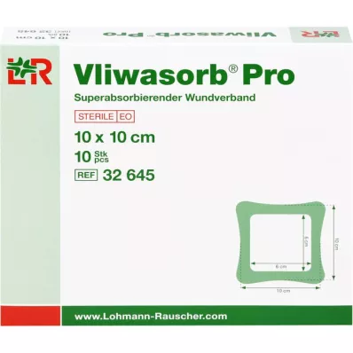 VLIWASORB Pro superabsorb.comp.sterile 10x10 cm, 10 gab