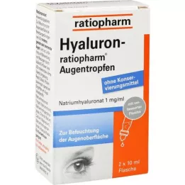 HYALURON-RATIOPHARM Acu pilieni, 2X10 ml