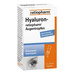 HYALURON-RATIOPHARM Acu pilieni, 2X10 ml