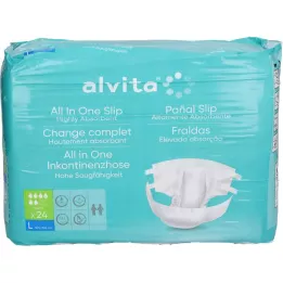 ALVITA All-in-one inkontinences bikses super lielas dienā, 24 gab