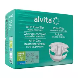 ALVITA All-in-one inkontinences bikses super lielas dienā, 24 gab