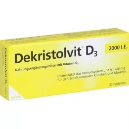 DEKRISTOLVIT D3 2000 I.U. tabletes, 30 gab