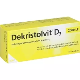 DEKRISTOLVIT D3 2000 I.U. tabletes, 60 gab