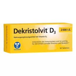 DEKRISTOLVIT D3 2000 I.U. tabletes, 60 gab