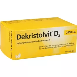 DEKRISTOLVIT D3 2000 I.U. tabletes, 120 gab