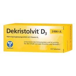 DEKRISTOLVIT D3 2000 I.U. tabletes, 120 gab