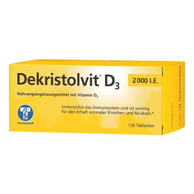 DEKRISTOLVIT D3 2000 I.U. tabletes, 120 gab