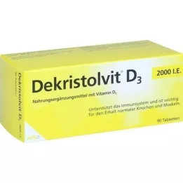 DEKRISTOLVIT D3 2000 I.U. tabletes, 90 gab