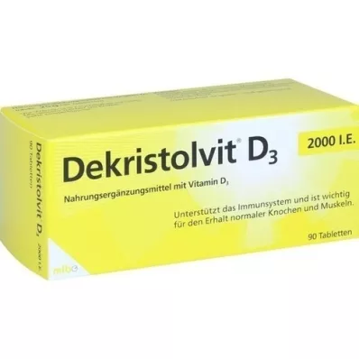 DEKRISTOLVIT D3 2000 I.U. tabletes, 90 gab