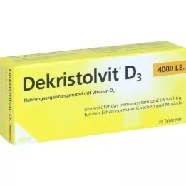 DEKRISTOLVIT D3 4000 I.U. tabletes, 30 gab
