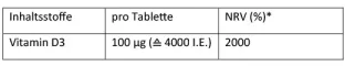 Instructions for use for Dekristolvit D3 4000 SV tabletes, 90 gab - 3