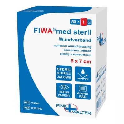 WUNDVERBAND sterili 5x7 cm caurspīdīgi, 50 gab WUNDVERBAND sterili 5x7 cm caurspīdīgi, 50 gab