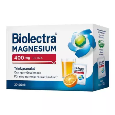 BIOLECTRA Magnijs 400 mg ultra dzeramās granulas apelsīns, 20 gab
