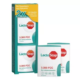 LACTOSTOP 3,300 FCC Tabletes ar klikšķu dozatoru Dop.Pa., 2X100 gab