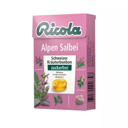 Alpu salvijas konfekšu kārbiņa Ricola bez cukura, 50 g