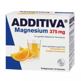 ADDITIVA Magnijs 375 mg paciņas, apelsīns, 20 gab