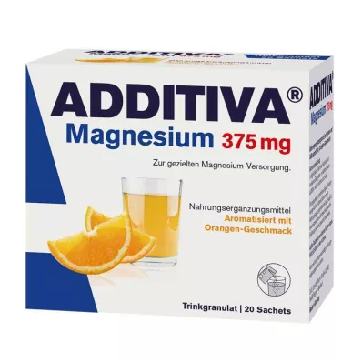 ADDITIVA Magnijs 375 mg paciņas, apelsīns, 20 gab