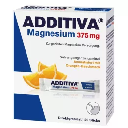 ADDITIVA Magnijs 375 mg nūjiņas apelsīnu, 20 gab