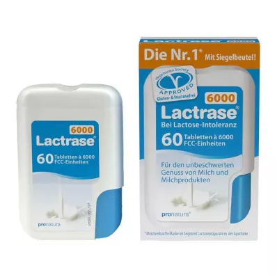 LACTRASE 6000 FCC Tabletes ar klikšķu dozatoru, 60 gab