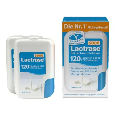 LACTRASE 6.000 FCC Tbl.in click dozators dubultā iepakojumā, 2X120 gab